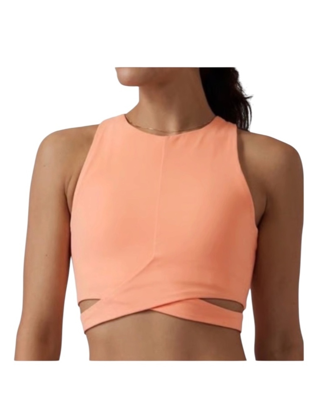 Athleta Conscious Crop Cut Out Tank Top Size Large Style 988035